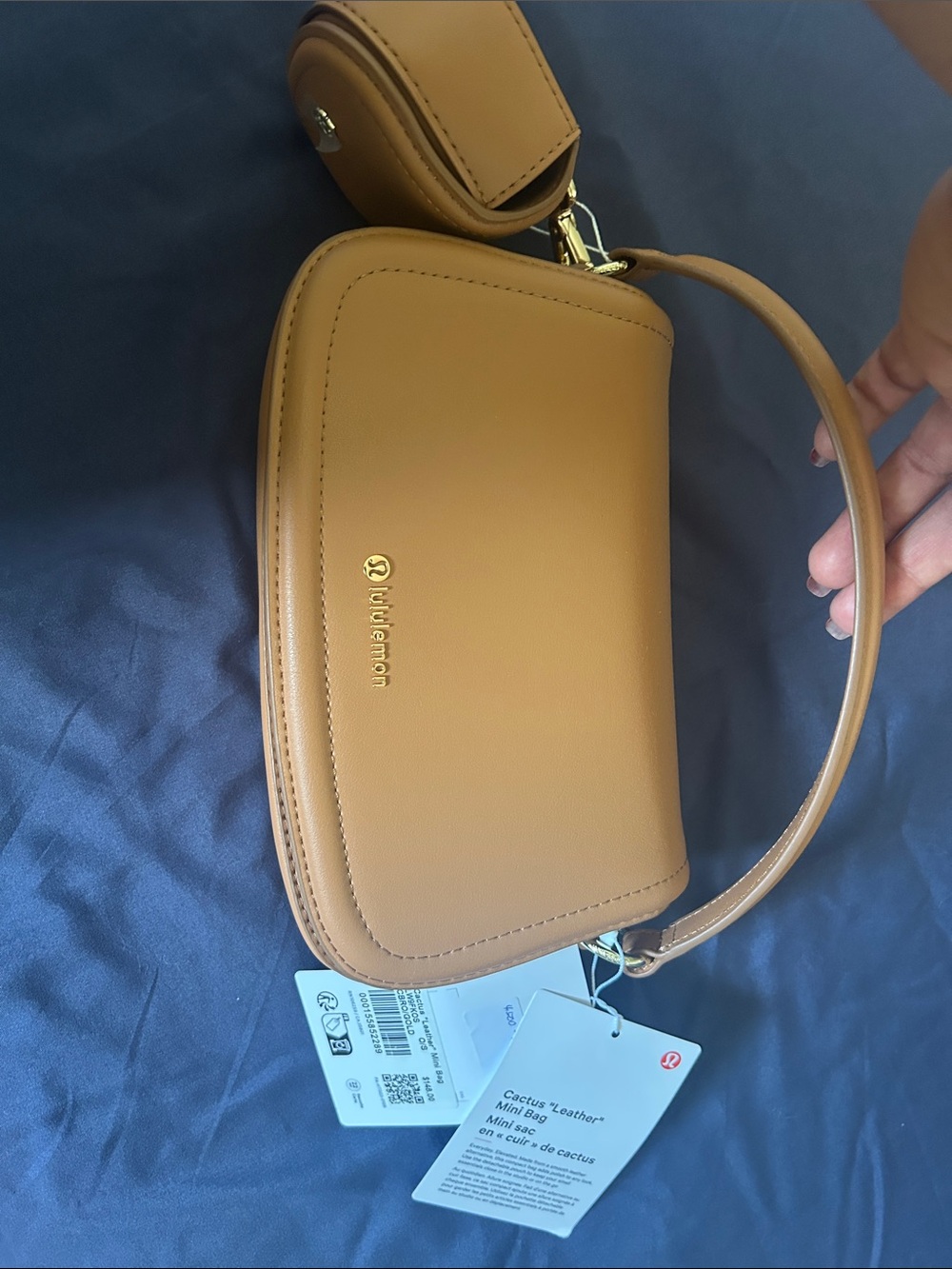 lululemon athletica Mini Bag in Tan with Gold Hardware